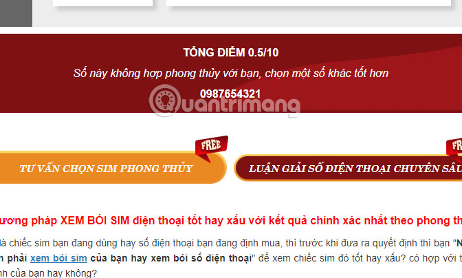 tìm sim phong thủy