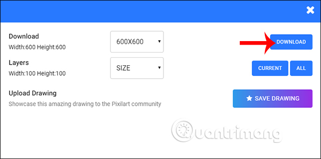 Chọn kích thước ảnh