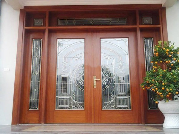 Mẫu cửa kính khung gỗ đẹp 6