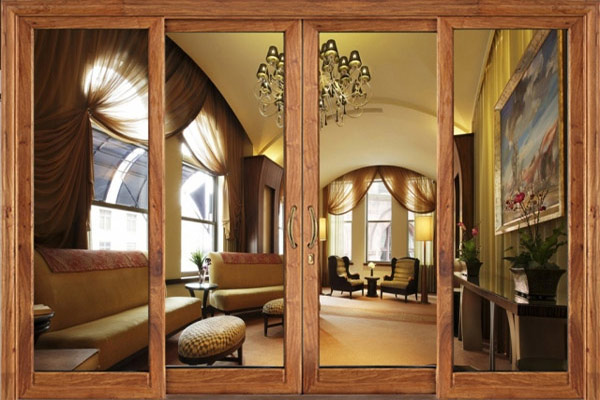 Mẫu cửa kính khung gỗ đẹp 9
