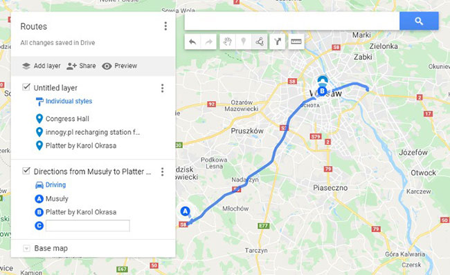 Nhấn vào biểu tượng Add directions