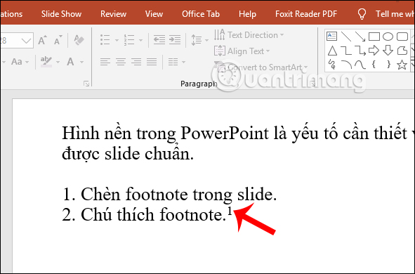 Cách chèn chú thích chân trang trong PowerPoint - Ảnh minh hoạ 3