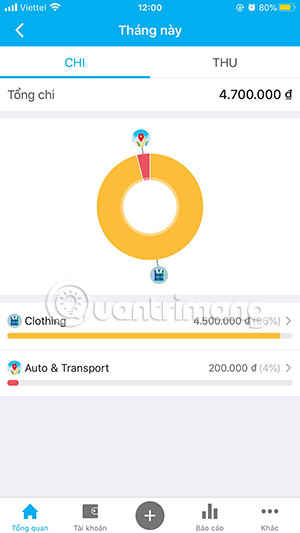 app quản lý tiêu tiền