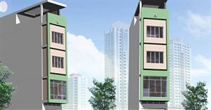 Mẫu nhà 35m2 đẹp, 3 tầng 1 tum