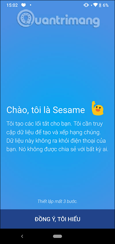 Cài ứng dụng Sesame