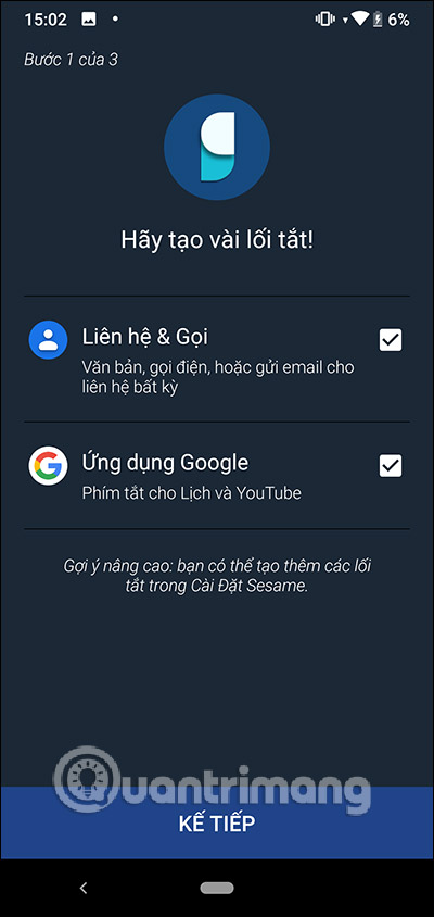 Thiết lập Sesame