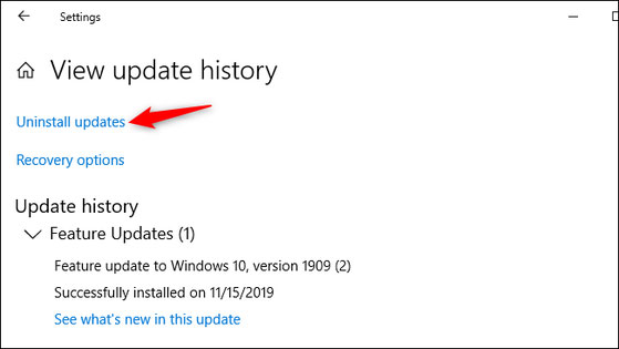 Xem lại lịch sử cài đặt các bản cập nhật Windows 10. Ảnh: HowToGeek.