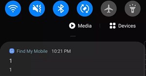 Hàng loạt người dùng Samsung hoảng hốt vì nhận thông báo lạ chỉ có số 1 từ ứng dụng Find My Mobile