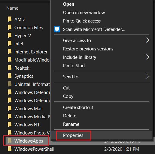 Cách Truy Cập Thư Mục WindowsApps Trong Windows 10 - huy an phát