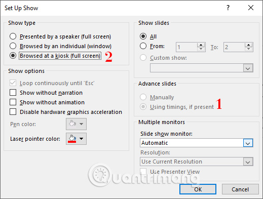 Nhấn vào ảnh để phóng to Tự động chuyển slide