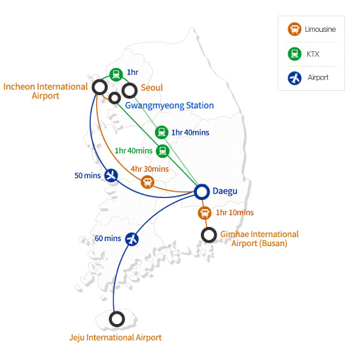 Di chuyển tới Daegu