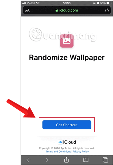 Thêm phím tắt Randomize Wallpaper vào thư viện Shortcut