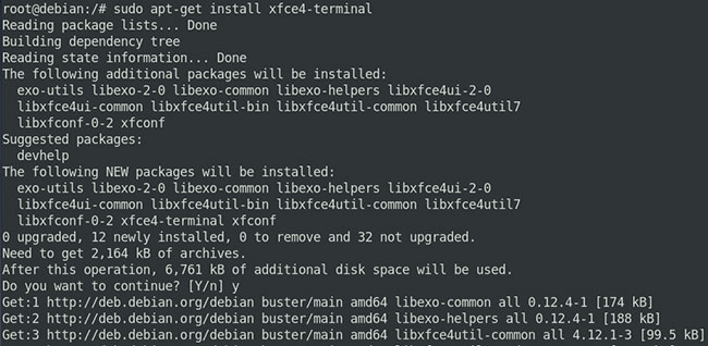 Cài đặt XFCE Terminal