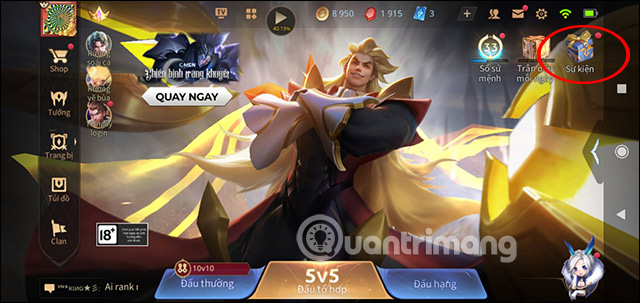 Truy cập hộp quà 