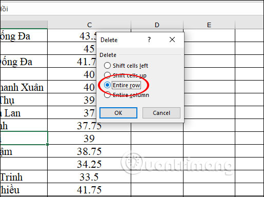 Cách thêm hàng, xóa hàng trong Excel - Ảnh minh hoạ 9