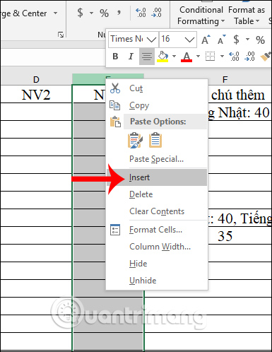 Excel, thêm/xóa cột: Thêm hoặc xóa cột trong Excel giúp bạn tùy chỉnh bảng tính theo ý của mình. Điều này giúp bạn dễ dàng sắp xếp và hiển thị dữ liệu một cách chính xác và dễ đọc hơn.