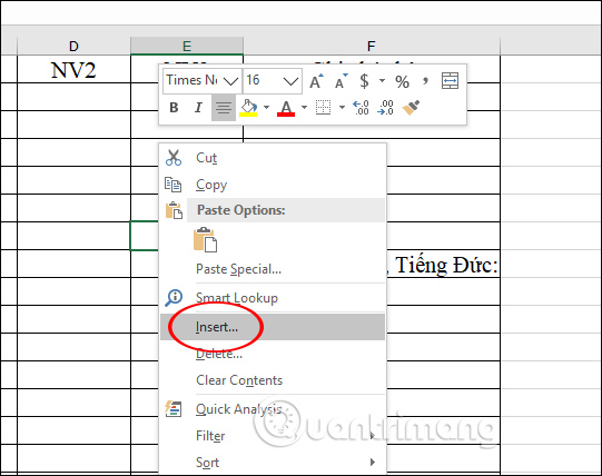Cách xóa, thêm cột trong Excel - Ảnh minh hoạ 3