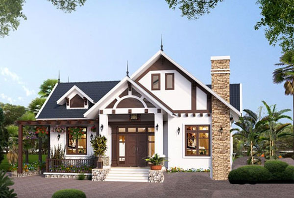 Phần mái của ngôi nhà được thiết kế ấn tượng