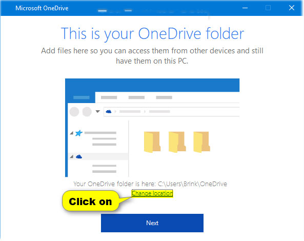 Thay đổi vị trí thư mục OneDrive