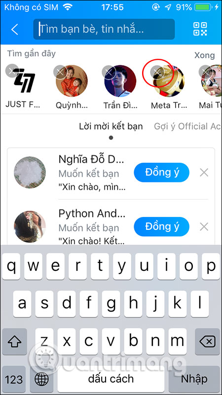 Xóa lịch sử tìm kiếm