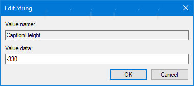 Cách thay đổi kích thước các nút caption trong Windows 10