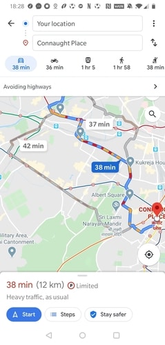 Chạm vào nút Stay Safer