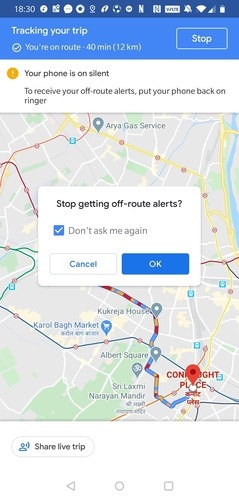 Nếu bạn muốn tắt cảnh báo, chỉ cần nhấn vào nút Stop
