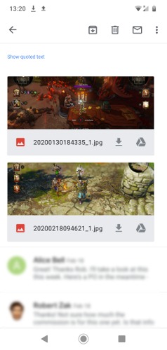 Nhấn biểu tượng Download bên cạnh file đính kèm