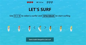 Let's Surf: Mini game mới của Microsoft Edge giúp người dùng đỡ chán mỗi khi 'mất mạng'