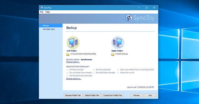 Cách sử dụng SyncToy để sao lưu dữ liệu - QuanTriMang.com