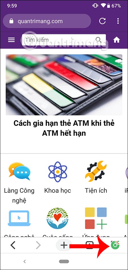 Giao diện Cốc Cốc