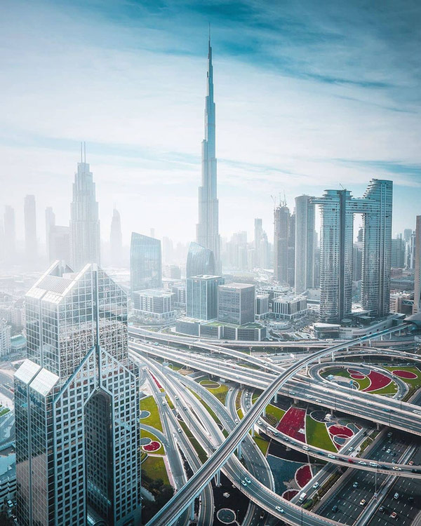 Nhìn từ trên cao, mạng lưới giao thông của Dubai trông như mê cung 2