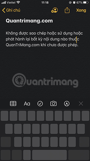 Trackpad ảo đã được kích hoạt thành công