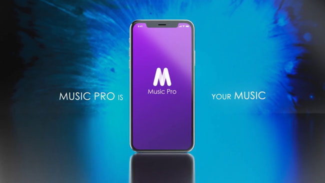 Giao diện ứng dụng Music pro