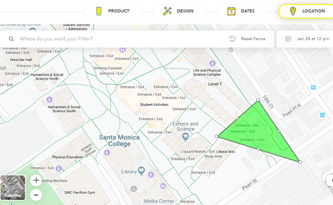 Lên lịch cho bộ lọc và vẽ geofence