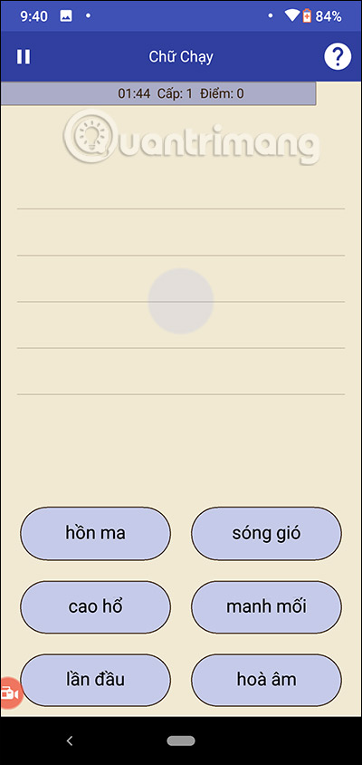 Thực hiện bài test