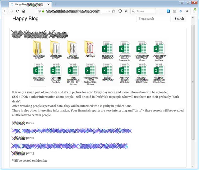 Cảnh báo của hacker