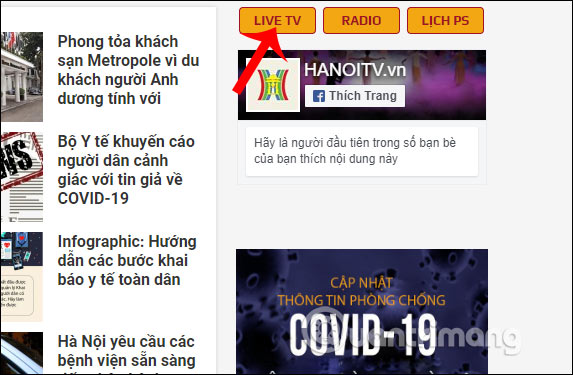 Cách học online trên truyền hình Hà Nội