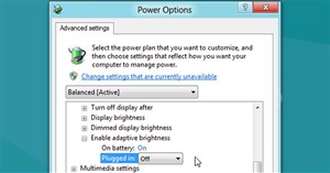 Cách thêm/xóa "Display brightness" khỏi Power Options trong Windows