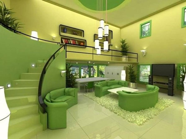 Màu sơn nhà đẹp: Màu xanh tươi mới, mang đến cho bạn sự yên tĩnh và thoải mái.