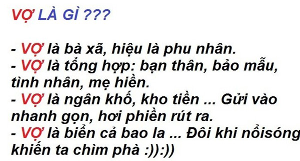 Định nghĩa về vợ 
