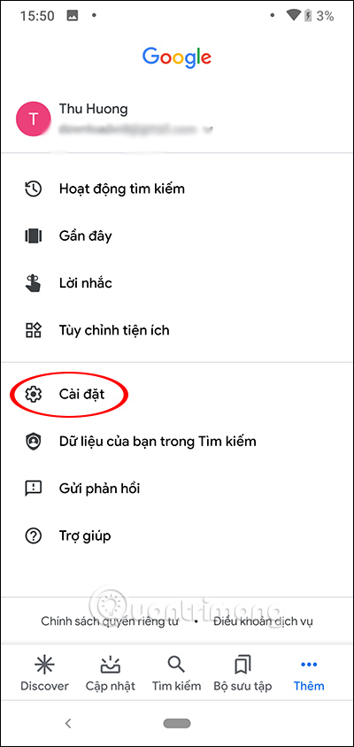 Cài đặt
