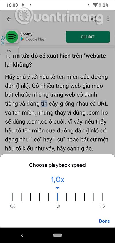 Chỉnh tốc độ mới