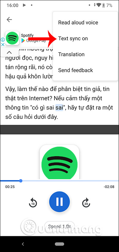 Tùy chọn nội dung
