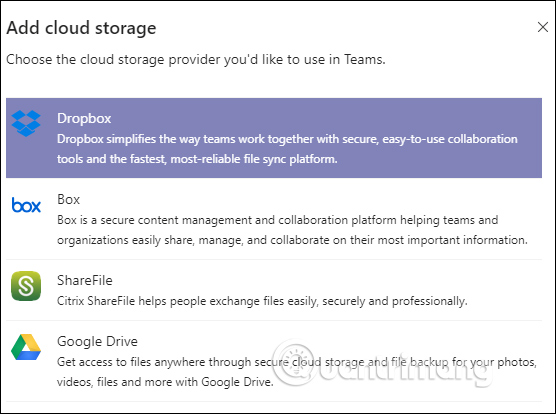 Cách kết nối dịch vụ lưu trữ trên Microsoft Teams - Ảnh minh hoạ 2