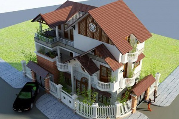 Mẫu biệt thự 3 tầng đẹp 4