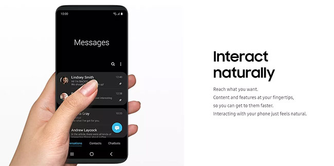 One UI được thiết kế để giảm bớt những căng thẳng lặp đi lặp lại