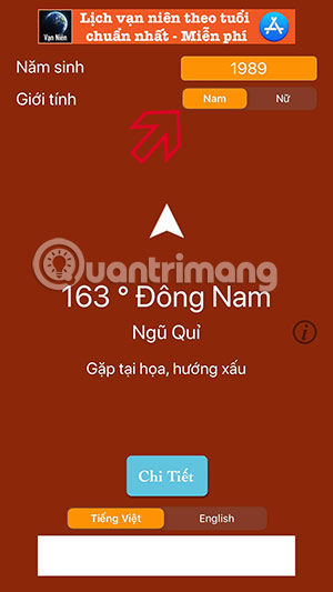 hướng ngồi hợp phong thủy