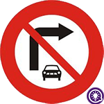 Biển số 103b: Cấm ô tô rẽ phải
