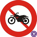 Biển báo 111a: Cấm xe gắn máy